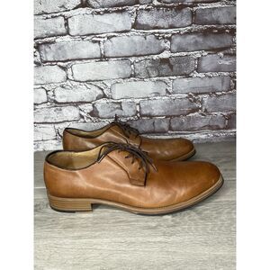 Bata Brown Leather Oxfords Derby Lace Up Rubber Sole Dress Shoes Men 47EU/14M US